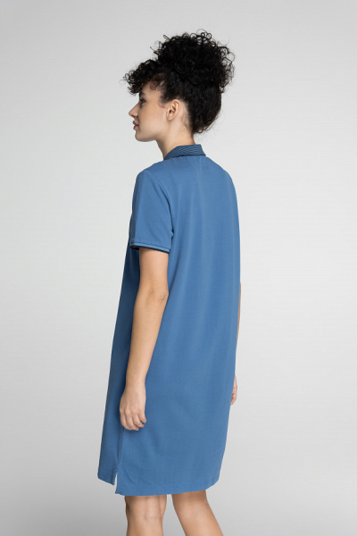 W13410G-AA241 Платье поло женское (голубой/голубой)