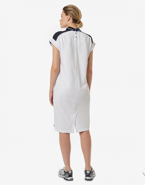 Платье поло женское (белый/синий) W13410G-WN191